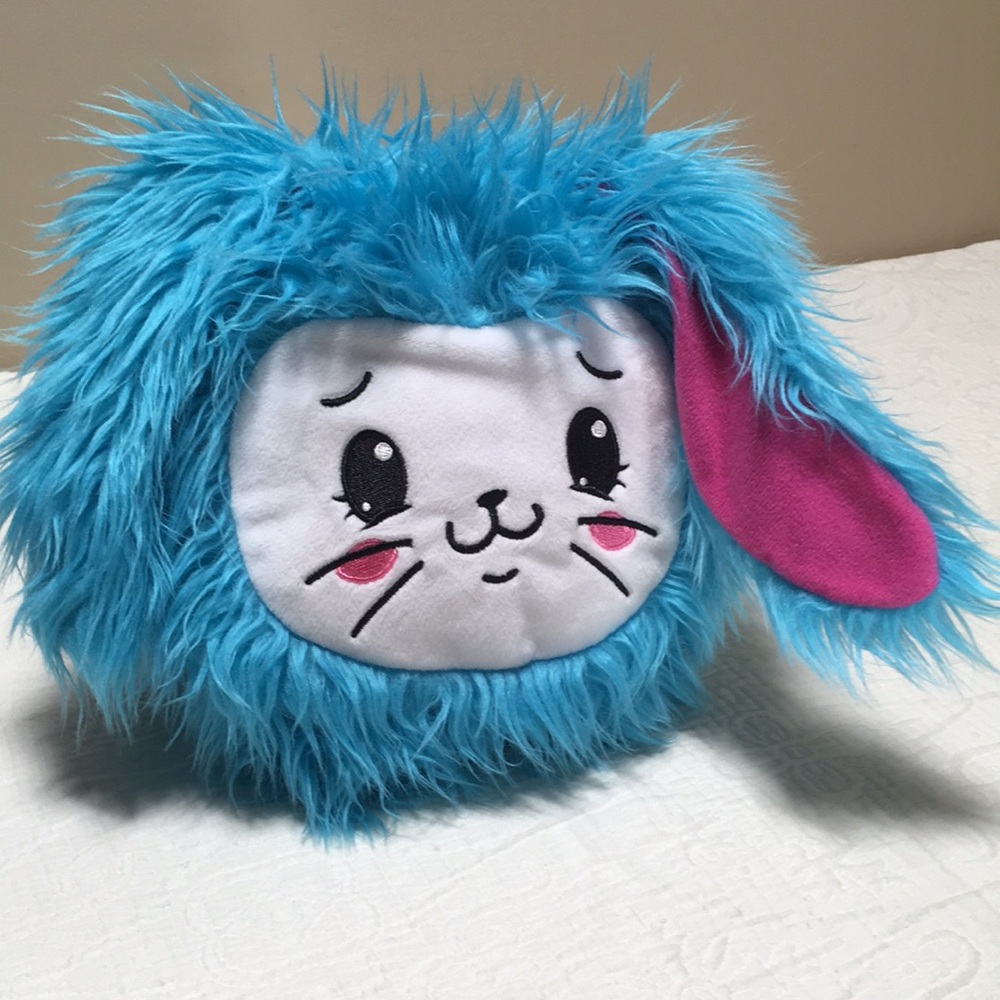8” Pikmi Pops Jumbo Blue Huddy Bunny Scented Plush